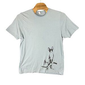 Lane Seven Graphic Tee Women's 2XL Blue With Quirky Cat Design